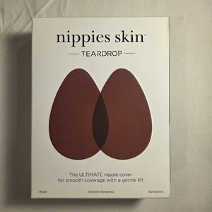 NEW Nippies Skin Teardrop Adhesive Nipple Cover, Hazelnut, Size A-B Cups